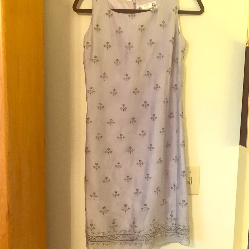 Purple dress with Silver embroidery details